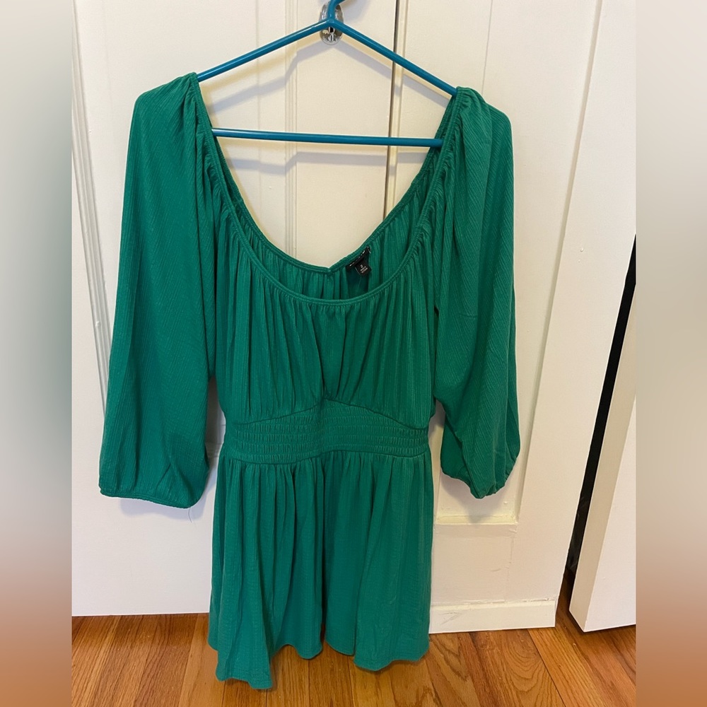 Torrid Smocked Waist Top, size 2 (2x, 18-20), Green